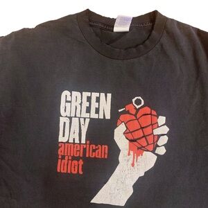 Vintage Green Day American Idiot Distressed Thrashed Tour Shirt Men’s XL Punk